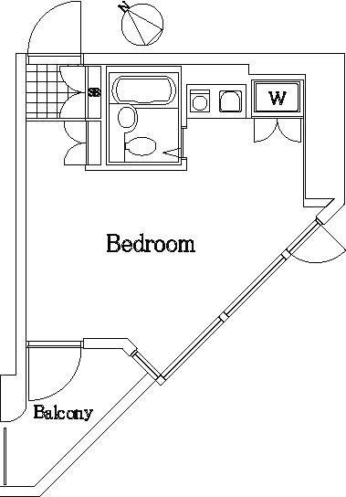 グリフィン横浜・ウェスタ(ワンルーム/8階)の間取り写真
