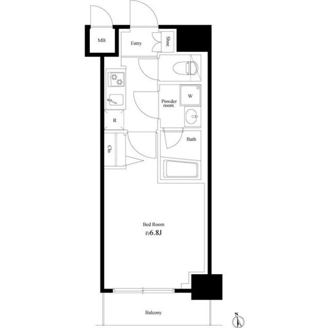 メインステージ川崎8ヴィアート(1K/4階)の間取り写真