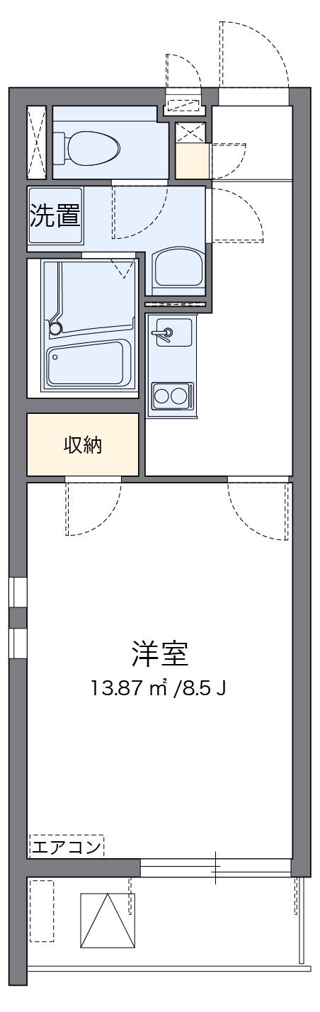 クレイノアイリス鶴ヶ峰(1K/3階)の間取り写真