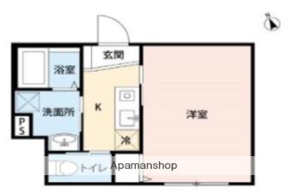 NOZOMIO生麦ウエスト(1K/1階)の間取り写真