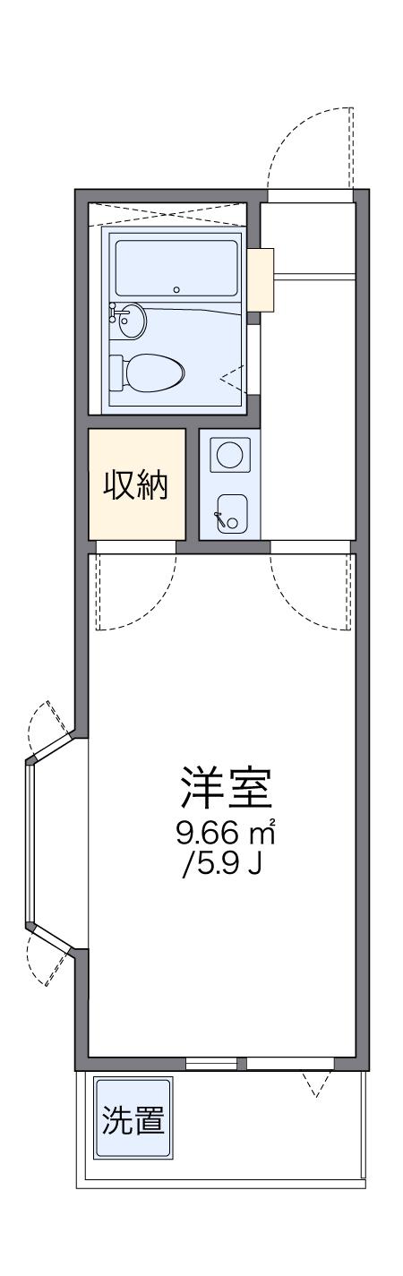 レオパレス金沢文庫第8(1K/2階)の間取り写真
