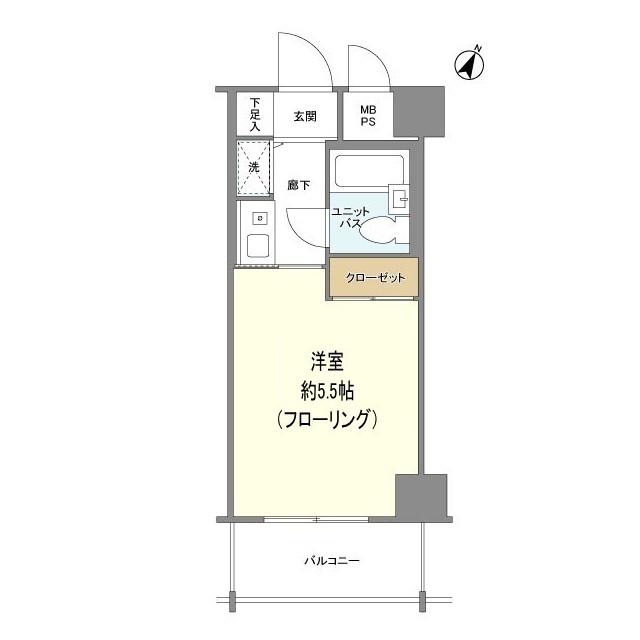 YTアクセス横浜(ワンルーム/6階)の間取り写真