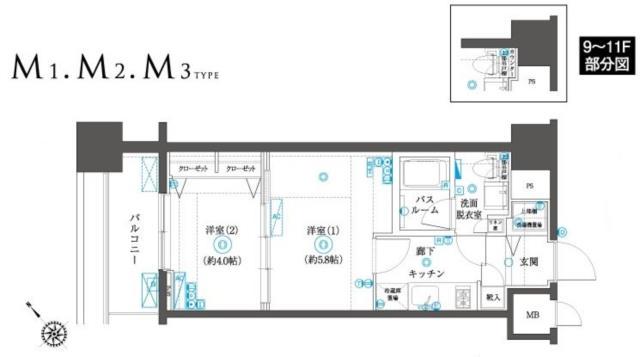 フェニックスヨコハマスクエア 8階階 間取り
