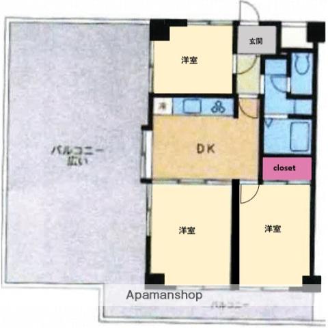 グランディール(3DK/5階)の間取り写真