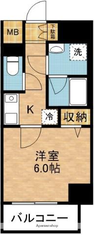 アイル横浜ノースドゥーエ(1K/3階)の間取り写真