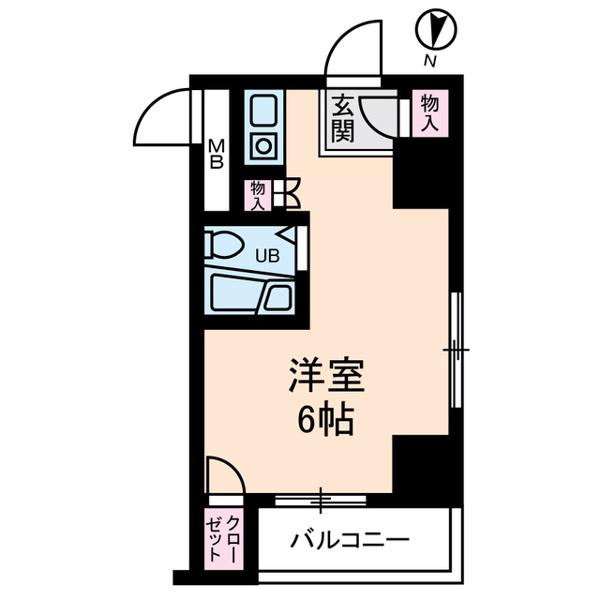 クリオ戸部壱番館(ワンルーム/8階)の間取り写真