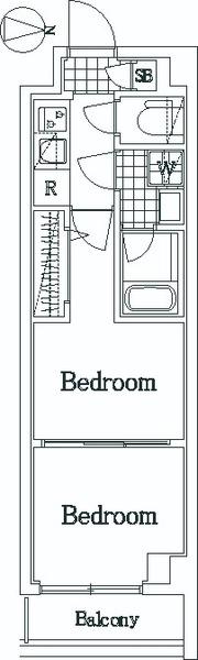 ラフィスタ蒲田南Ⅱ(2K/6階)の間取り写真