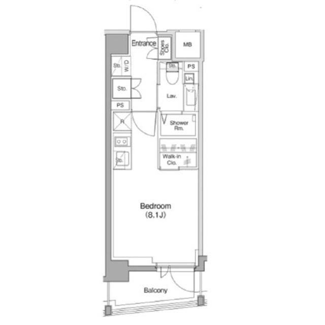 ザ・パークハビオ南大井(ワンルーム/5階)の間取り写真
