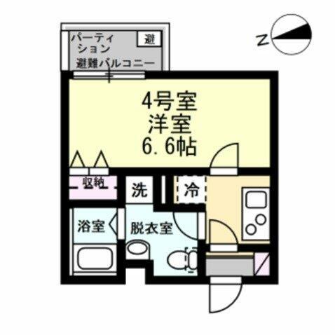 FELICE川崎(1K/2階)の間取り写真