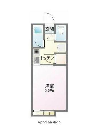 リオナ新横浜(1K/2階)の間取り写真