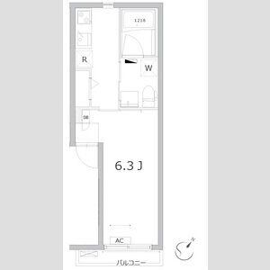 ディアコート不動前(1K/2階)の間取り写真