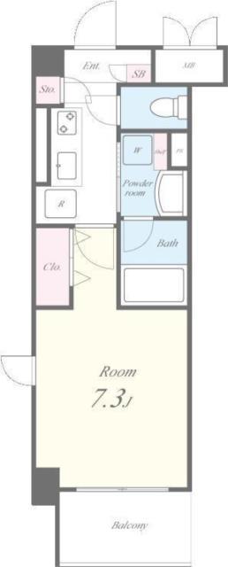 リヴァージュ大森(1K/2階)の間取り写真