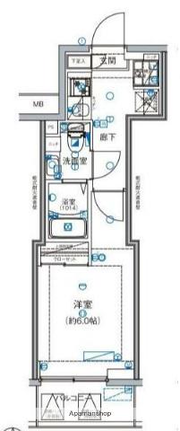 グランリーヴェル横濱VIVANT(1K/9階)の間取り写真