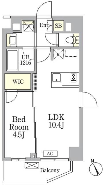 AIFLAT馬込(1LDK/2階)の間取り写真