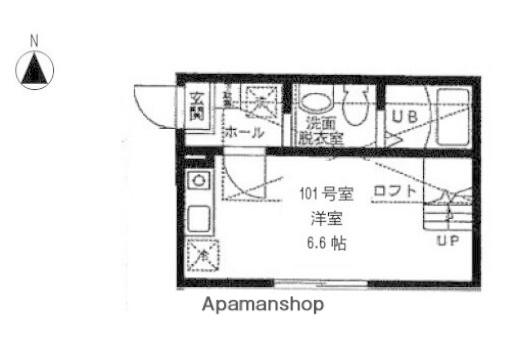 ハーミットクラブハウスパール(ワンルーム/1階)の間取り写真