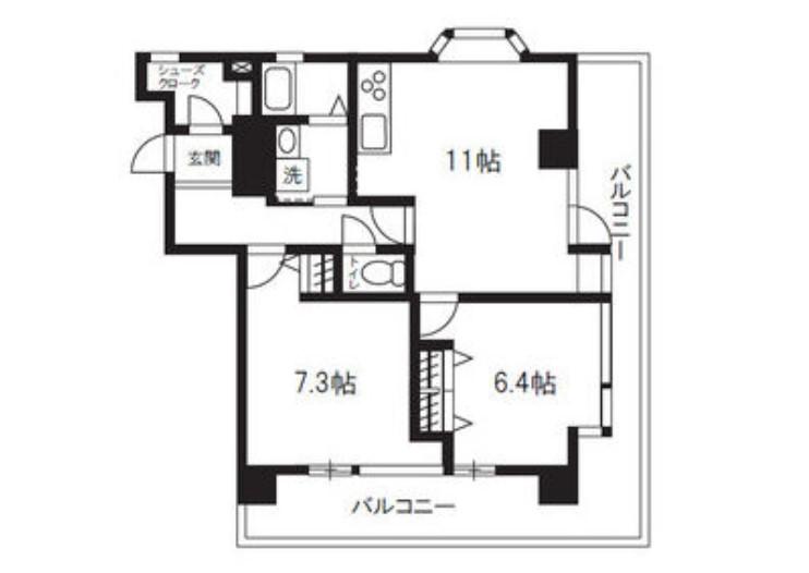 アルカサール鶴見中央(3K/8階)の間取り写真