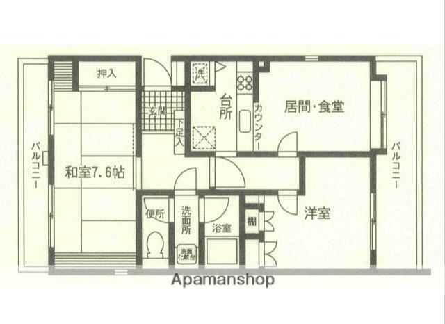 辻堂ガーデンタウン(3LDK/2階)の間取り写真