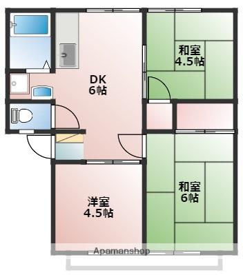 ヒロパレスA 1階階 間取り