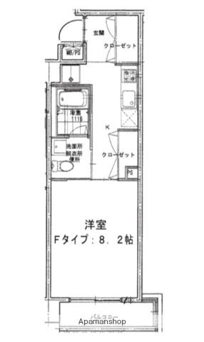 コンフォートタウン大船(1K/6階)の間取り写真