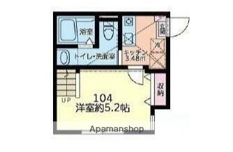 ALFA鶴間(1K/1階)の間取り写真