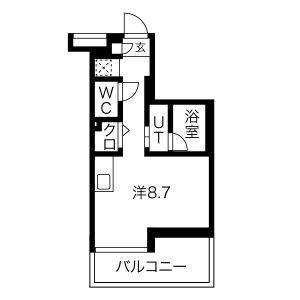 マテリア横浜ノース(ワンルーム/1階)の間取り写真