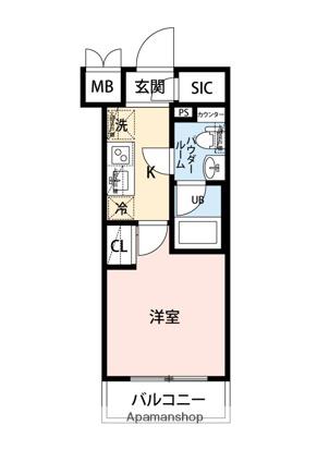 クラリッサ新綱島(1K/6階)の間取り写真