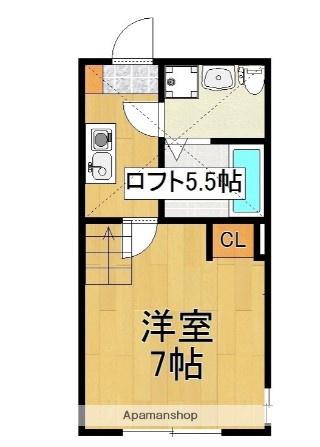 パティオ湘南田浦A棟(1K/1階)の間取り写真