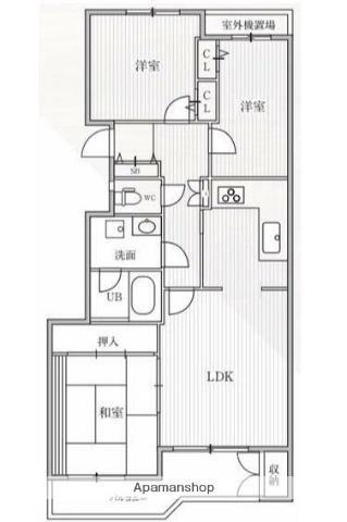 TSGARDEN横浜反町(3LDK/4階)の間取り写真