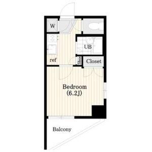 CYNTHIA FOUR-D GOTANDA-ウエスト(1K/7階)の間取り写真