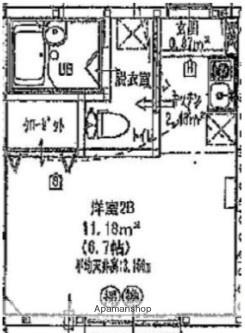 フォンテーヌ井土ヶ谷(ワンルーム/1階)の間取り写真