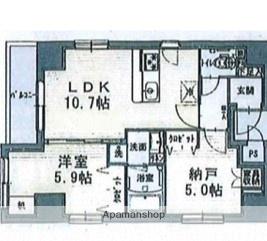 ル・ジュジュヨコハマ(1SLDK/4階)の間取り写真