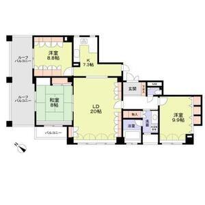 プレステージ田園調布(3LDK/4階)の間取り写真