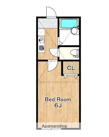 ミラベル三春町(1K/1階)の間取り写真