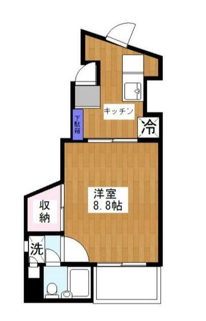 第3上田ビル(1K/4階)の間取り写真