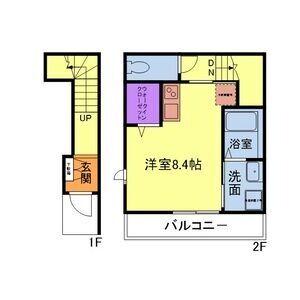 グランヒル湘南台(ワンルーム/2階)の間取り写真