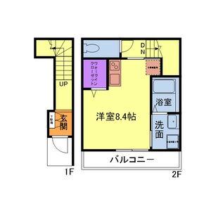 グランヒル湘南台(ワンルーム/2階)の間取り写真