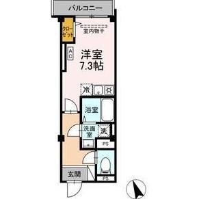 SKEY RESIDENCE塚越(1LDK/5階)の間取り写真