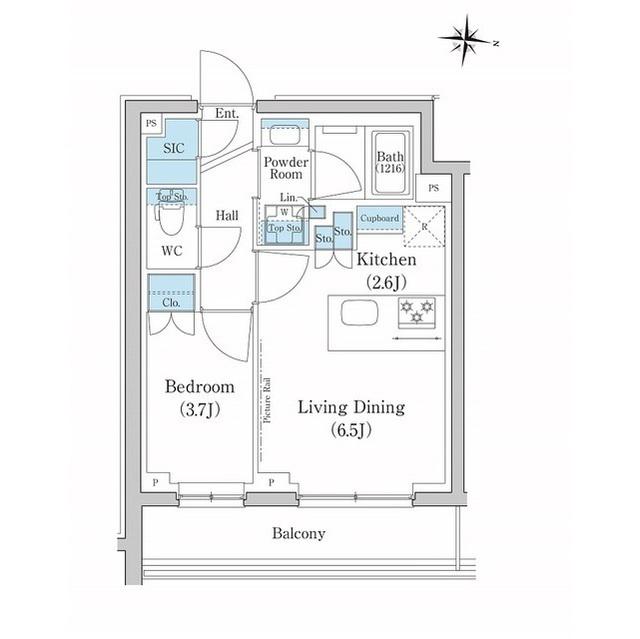 スタイリオ池上サウス(1LDK/2階)の間取り写真