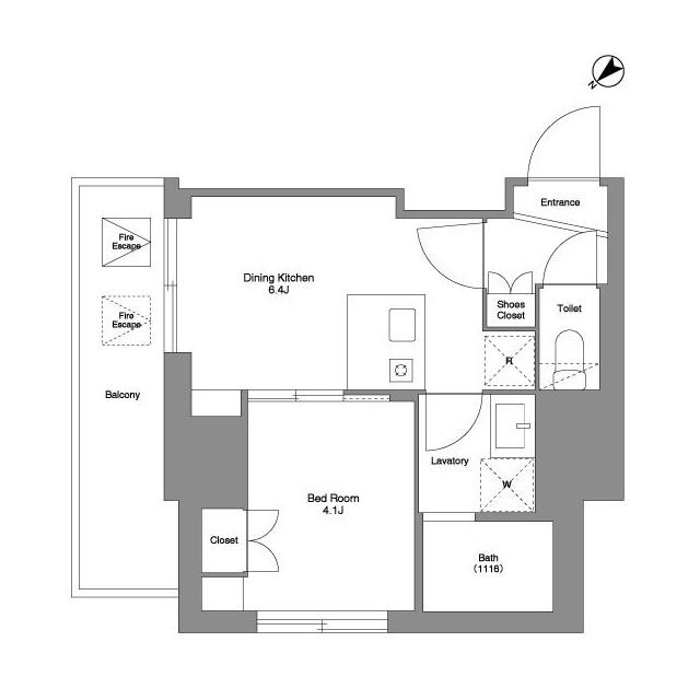 コンフォリア大森山王(1DK/14階)の間取り写真