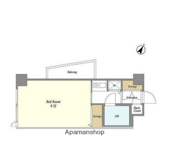 TS GARDEN武蔵小杉(ワンルーム/2階)の間取り写真