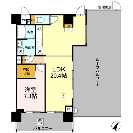 リーラ横浜川和町(1LDK/9階)の間取り写真