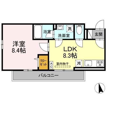MAESTRO (1LDK/2階)の間取り写真