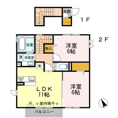シャルマン48 2階階 間取り