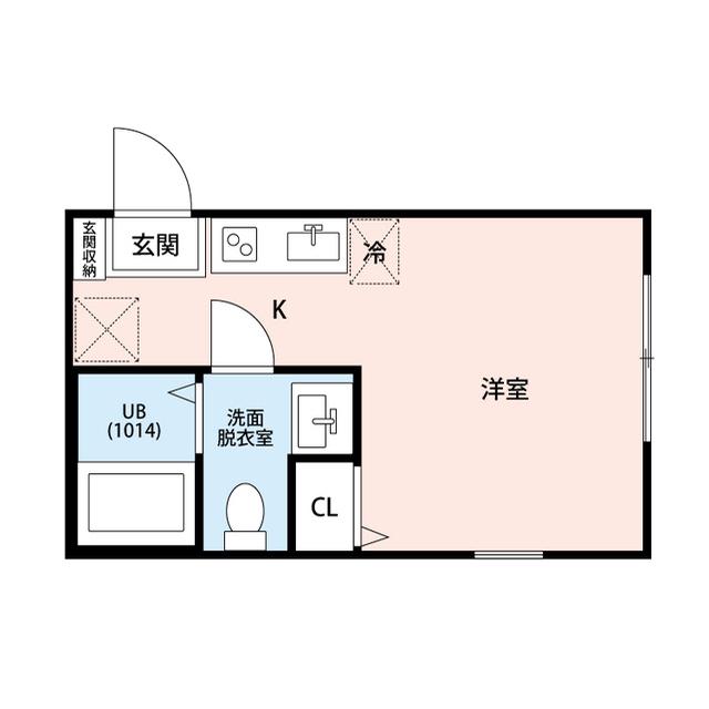 ラフィーネ三ツ沢南町(ワンルーム/1階)の間取り写真