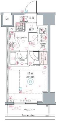 クレヴィスタ横浜関内Ⅱ(1K/10階)の間取り写真