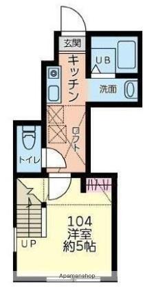 ブルームタウン(1K/1階)の間取り写真