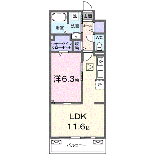 ティ・ワイ レジデンス(1LDK/1階)の間取り写真