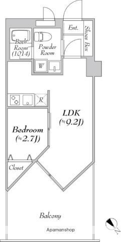 TRAVALORE淵野辺(1LDK/3階)の間取り写真