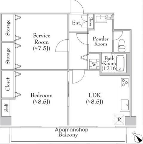 TRAVALORE淵野辺(1LDK/3階)の間取り写真