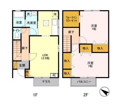 シャルマンＳＡＴＯＨ(2LDK)の間取り写真